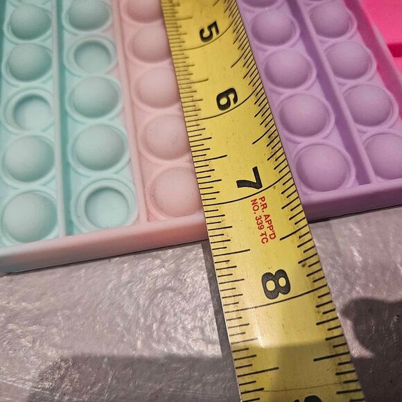 Pop It Bubble Toy Fidget Toy Silicone 7" X 12" - Picture 2 of 3